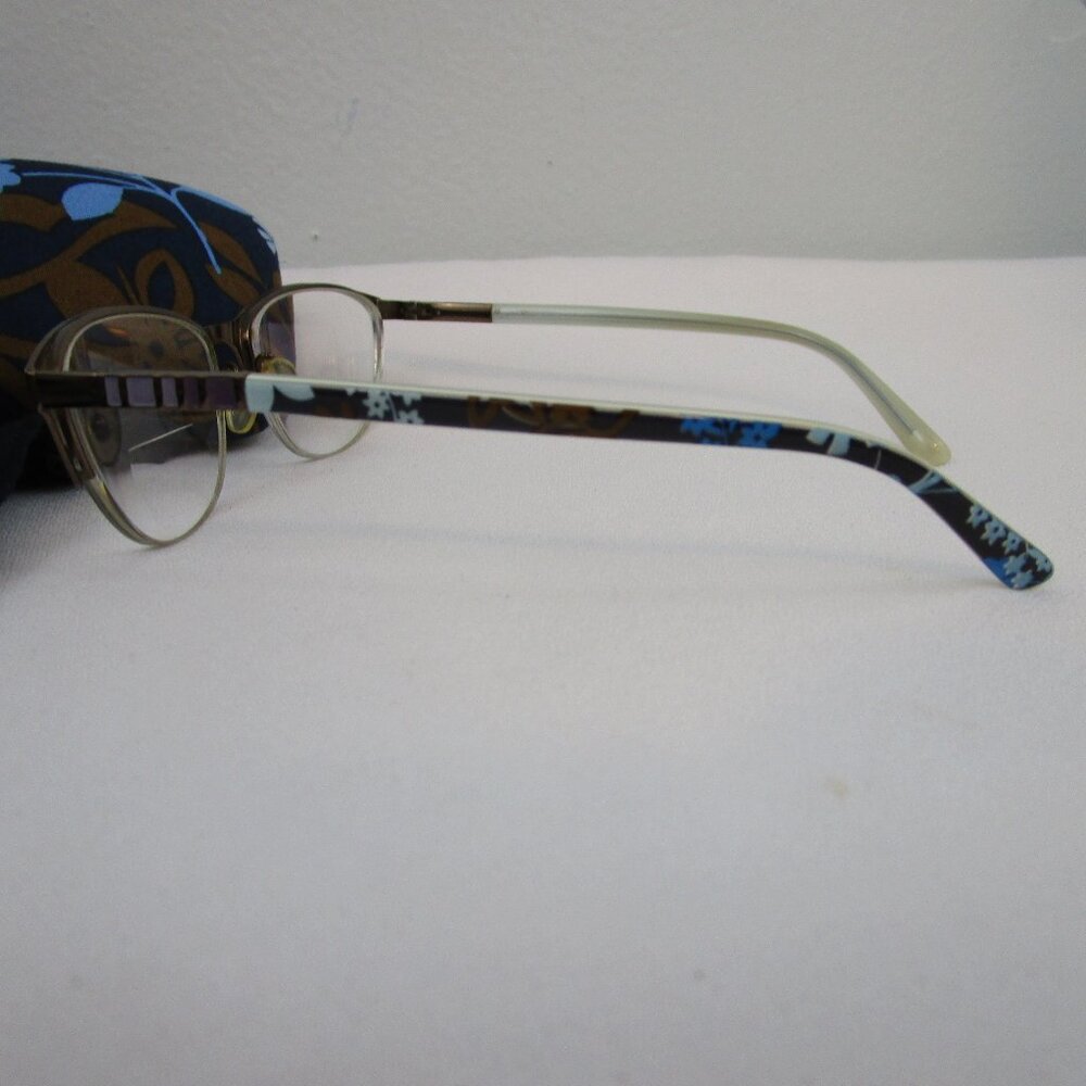 Vera Bradley Rylan Java Floral Eyeglass Frames And Hard Case (Retired Pattern) View 3